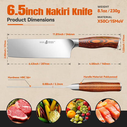TUO Boning Knife - Razor Sharp Fillet Knife - High Carbon German Stainless Steel Kitchen Cutlery - Pakkawood Handle - Luxurious Gift Box Included - 7 inch - Fiery Phoenix Series