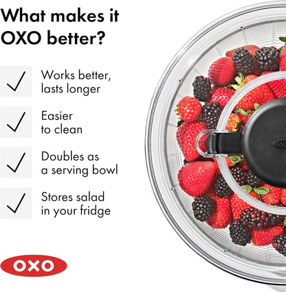 OXO Good Grips Good Grips Salad Spinner, 10.25-Inch Clear