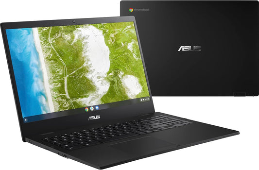 ASUS Chromebook CX1 Laptop, 15.6" Full HD NanoEdge Display, Intel Celeron N4500 Processor, 64GB eMMC Storage, 4GB RAM, Wi-Fi 6 ChromeOS, CX1500CKA-DH03-CB