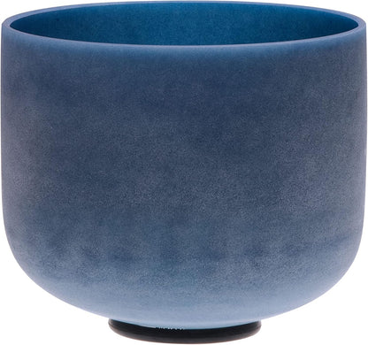 TOPFUND F Note Crystal Singing Bowl Heart Chakra 8 inch with Heavy Duty Carrying Case and Suede Striker