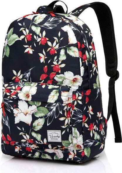 VASCHY Lightweight School Backpack for Women with Sleeve for 14" Laptop