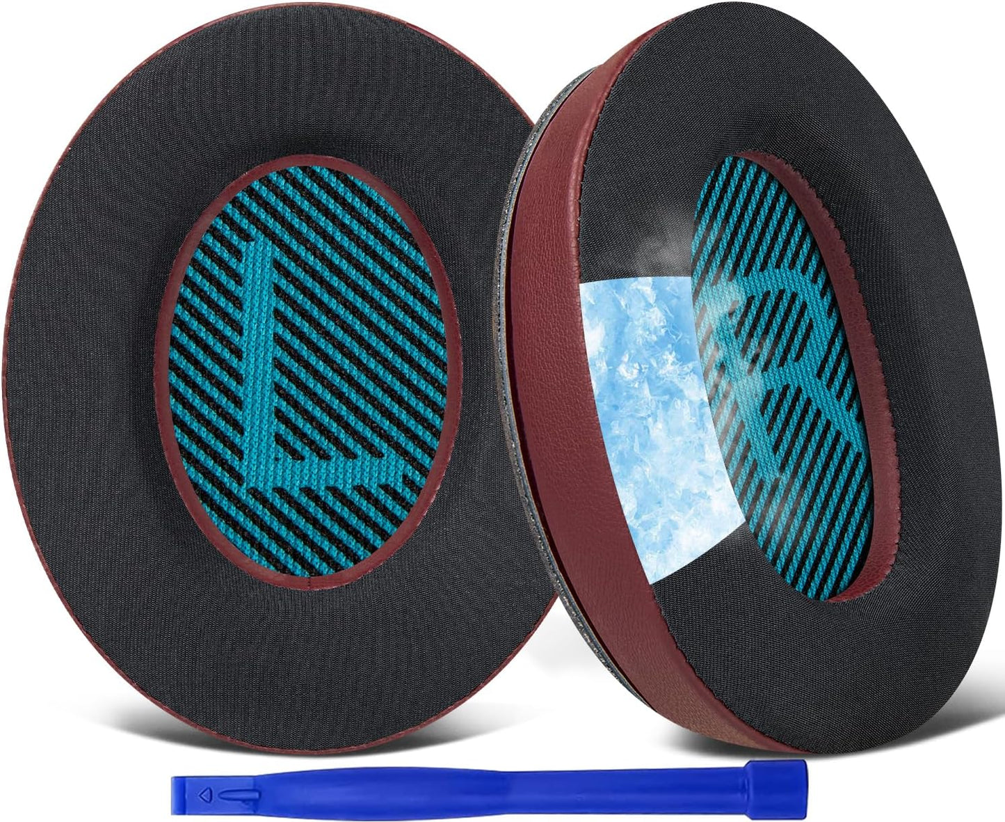 SoloWIT Earpads Cushions for Bose Headphones, Replacement Ear Pads for Bose QuietComfort 15 QC15 QC25 QC2 QC35/Ae2 Ae2i Ae2w/SoundTrue & SoundLink Around-Ear Series - QC25 PL Black&Blue