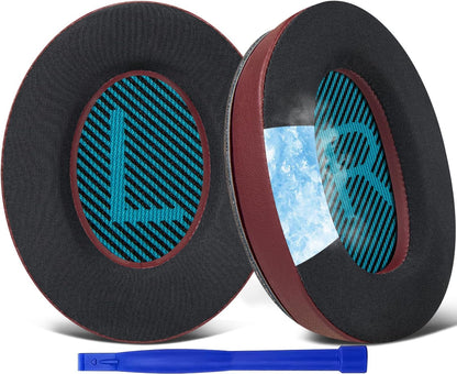 SoloWIT Earpads Cushions for Bose Headphones, Replacement Ear Pads for Bose QuietComfort 15 QC15 QC25 QC2 QC35/Ae2 Ae2i Ae2w/SoundTrue & SoundLink Around-Ear Series - QC25 PL Black&Blue