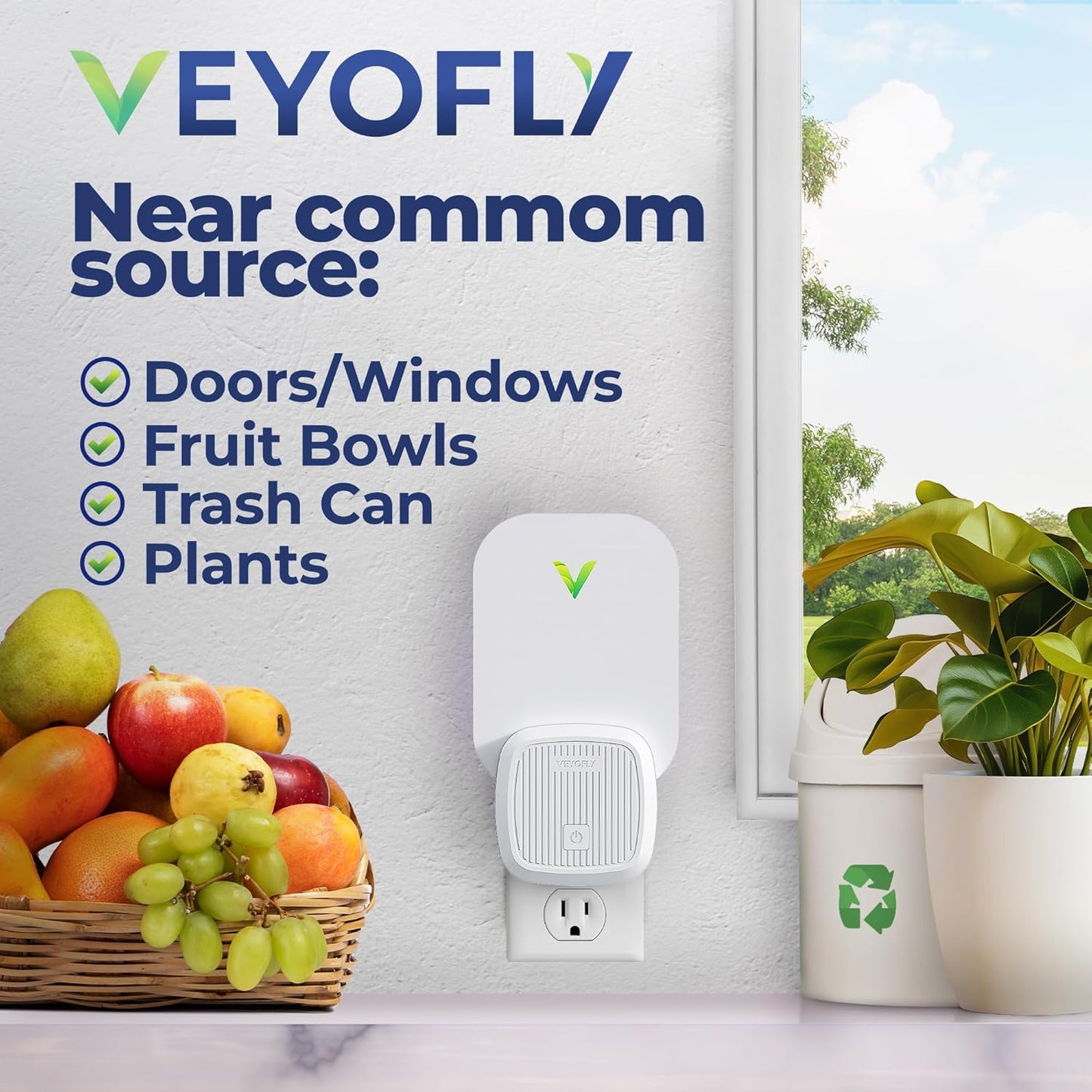 Trap Indoor, Fruit Fly Traps for Indoors, Fly Catcher Indoors, Fly Trap, Plug in Catch for Fruit Flies, Moths, Gnats, Mosquito Trap (Pack of 5 Refills)
