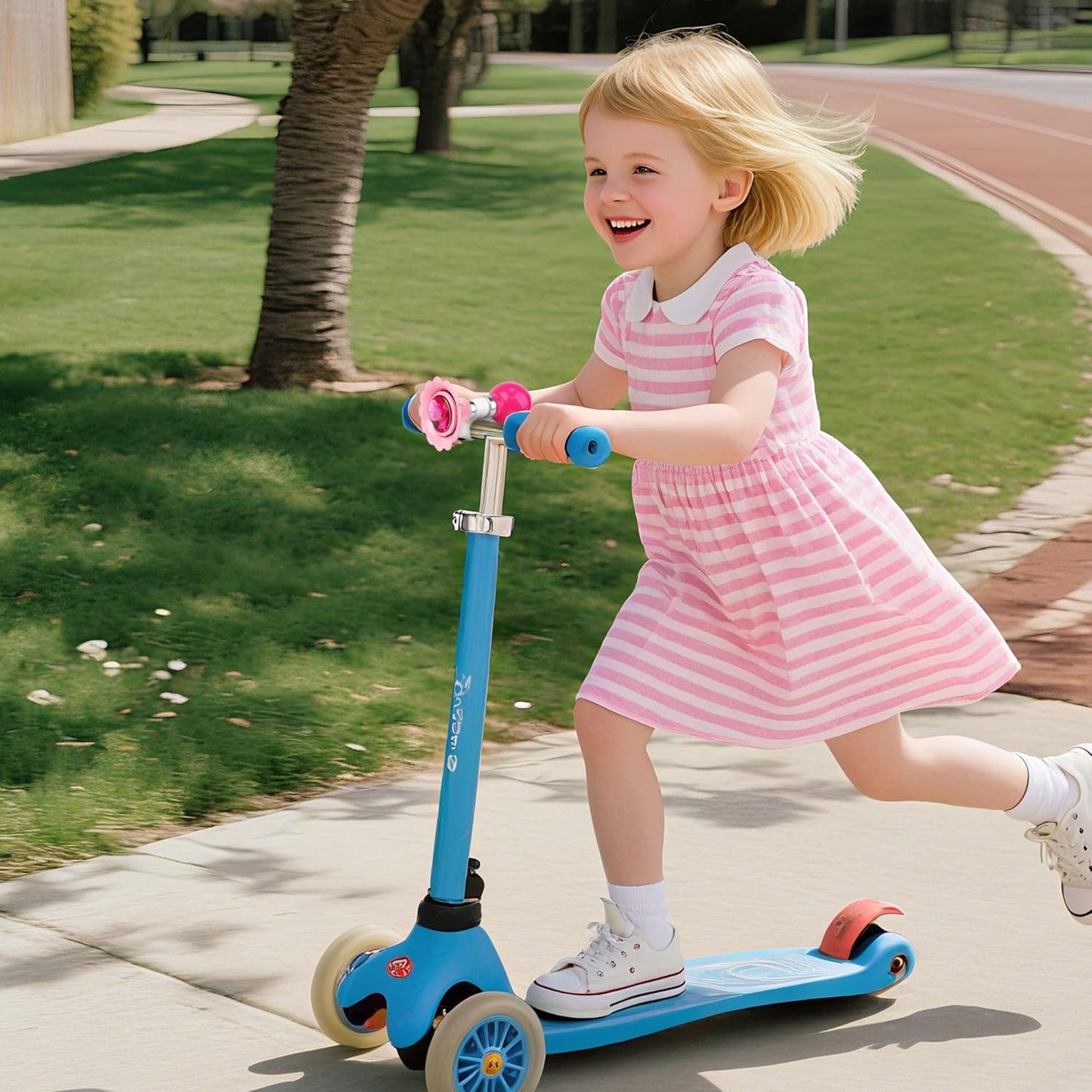 Kids Bike Horn, Bike Horn Pink for Kids, Bicycle Bell for Girls Boys (Pink)