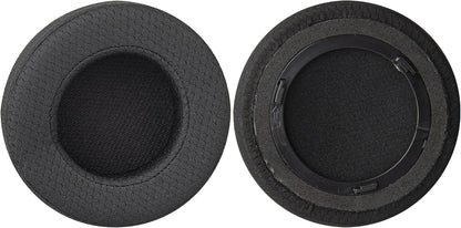 Geekria Comfort Mesh Fabric Replacement Ear Pads for Corsair Virtuoso RGB/Wireless SE/Wireless XT Headphones Ear Cushions, Repair Parts (Black)