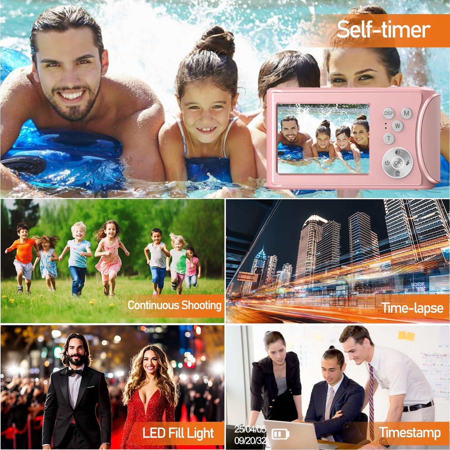 4K Digital Camera for Photography, 64MP Autofocus Vlogging Camera for YouTube, Anti-Shake, LED Screen, 18X Zoom, Point and Shoot Digital Camera for Teens Adult Beginner, 32GB High-Speed SD Card