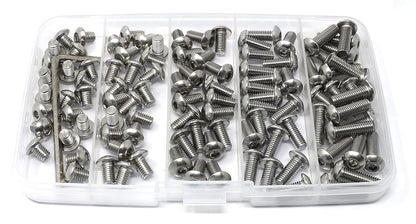 iexcell 50 Pcs M6 x 20mm Thread Pitch 1 mm Stainless Steel 304 Hex Socket Button Head Cap Screws Bolts Kit