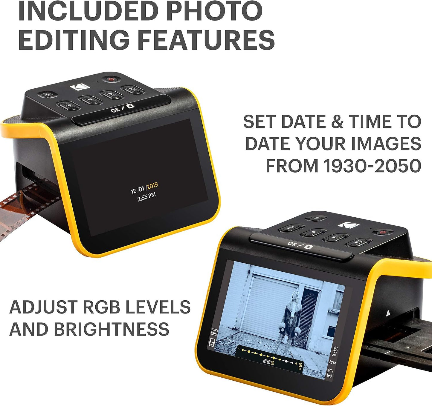 Kodak Slide N SCAN Film and Slide Scanner with Large 5” LCD Screen, Convert Color & B&W Negatives & Slides 35mm, 126, 110 Film Negatives & Slides to High Resolution 22MP JPEG Digital Photos