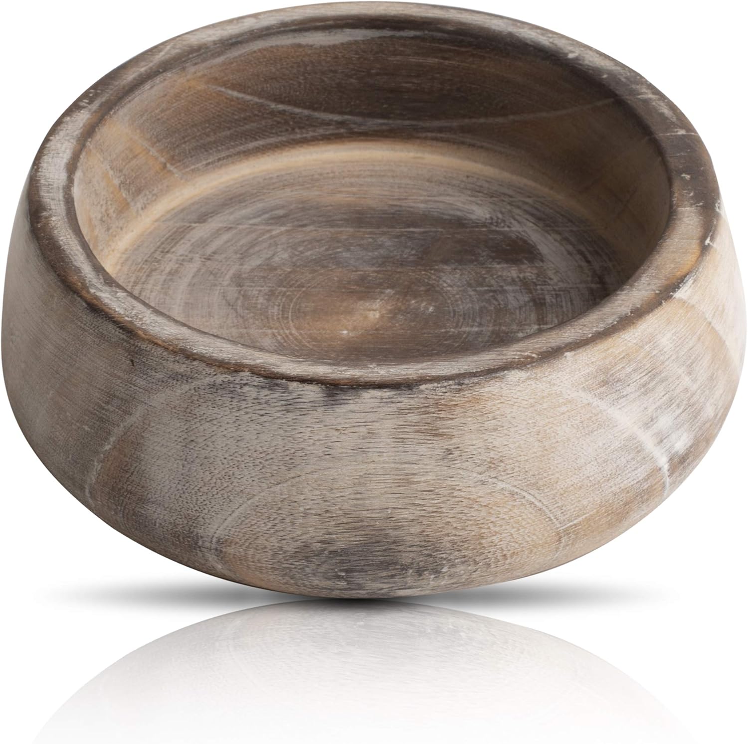 Handmade 6" Wooden Snack Bowl | Decorative Candy Dish | Key Bowl | Tableware Accent | Home Decor for Living Room & Kitchen - PuriLite