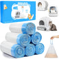 JYNSROU 120 Count Cat Litter Box Liners Bags for MeoWant MW-SC01 / MW-SC02, Extra-Thick Cat Waste Bags for Self-Cleaning Litter Box, Drawstring Self Cleaning Trash Bags -17.7" x 19.68"