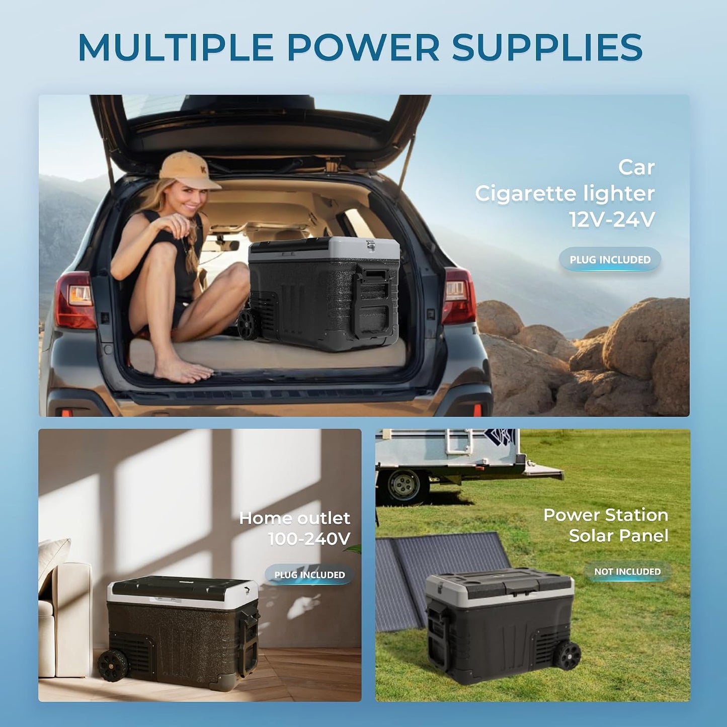 EUHOMY 12 Volt Refrigerator with Remote App Control, 35QT(33L) Dual Zone Electric Cooler with Wheels & Basket, Portable Freezer 12/24V DC & 110-240V AC, 12V Cooler for Travel, Truck, Camping, Boat, RV