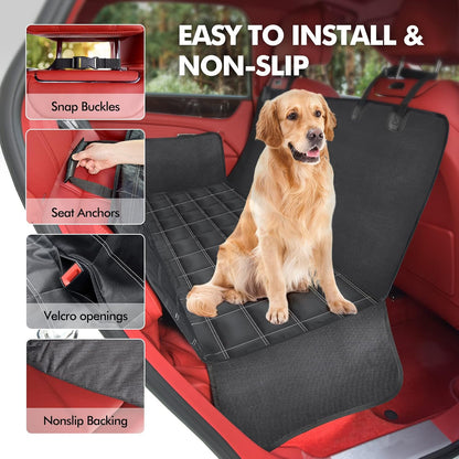 Dog Car Seat Cover, Multifunctional Dog Hammock for Back Seat,Waterproof Car Seat Protector, Scratch Proof Dog Seat Cover for Back Seat, Nonslip Seat Covers for SUV,Trucks, Cars