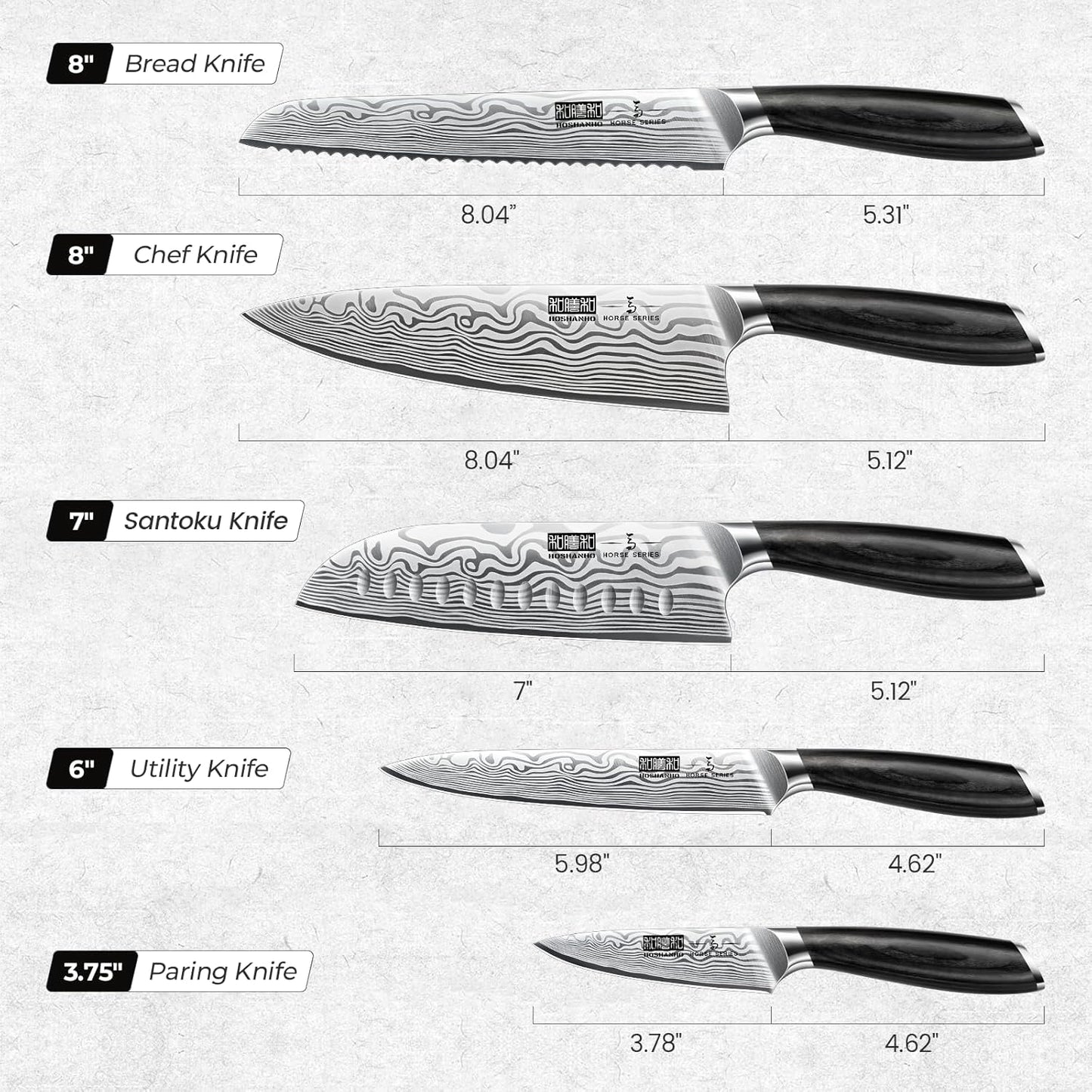HOSHANHO Fillet Knife 7 Inch, Razor Sharp Boning Knife for Meat Poultry Chicken Cutting, Japanese High Carbon Powder Steel Fish Knife with Flexible Blade and Pakkawood Handle
