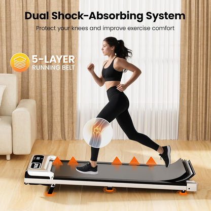 Yagud Walking Pad with 8% Incline, 3-in-1 Under Desk Treadmill for Sport