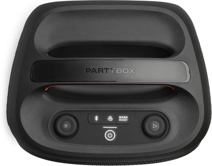 JBL PartyBox Encore Essential 2 - Portable Battery-Powered Party Speaker with AI Sound Boost, Up to 15 Hours of Play time, IPX4 Splash Proof, and Multi-Speaker Connection by Auracast (Black)