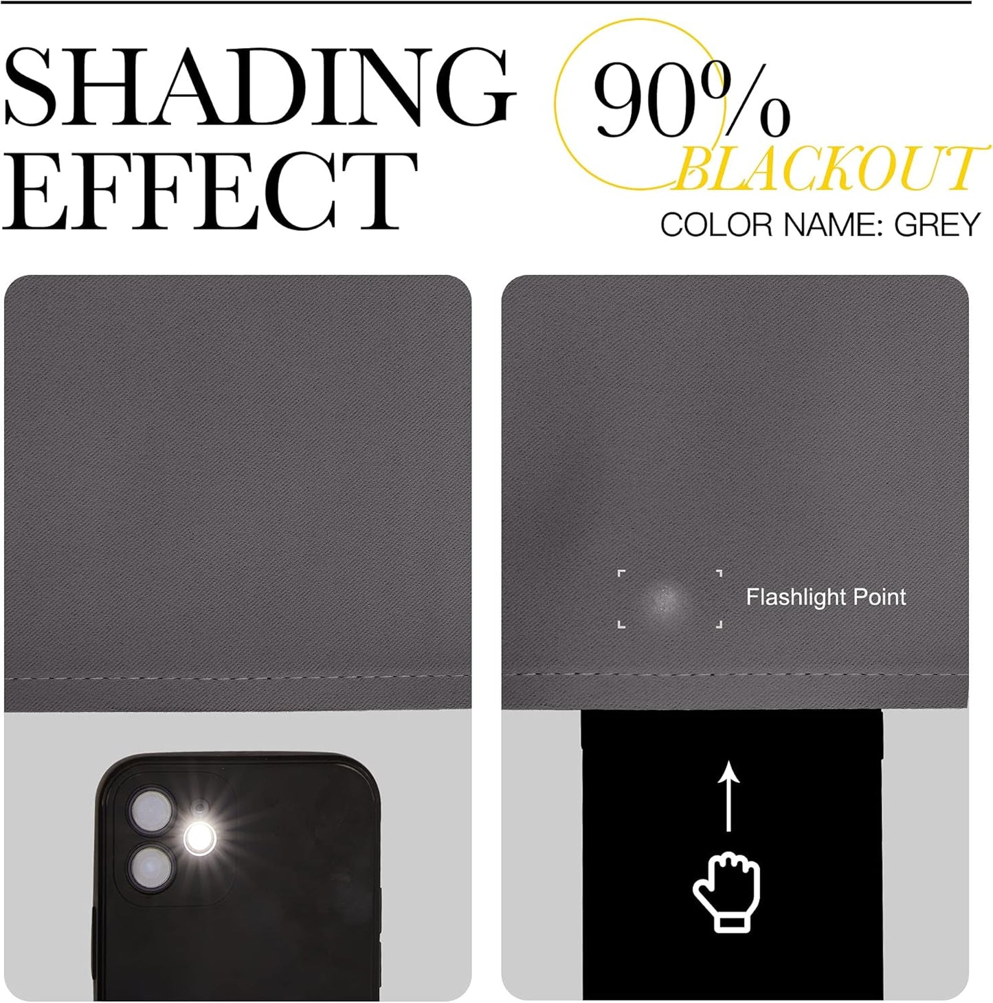 NICETOWN Blackout Curtains 2 Panels for Bedroom- Thermal Insulated Grommet Blackout Curtains 63 Inches Long for Living Room/Kitchen Rideaux occultants (2 Panels, W42 x L63 -Inch,Grey)