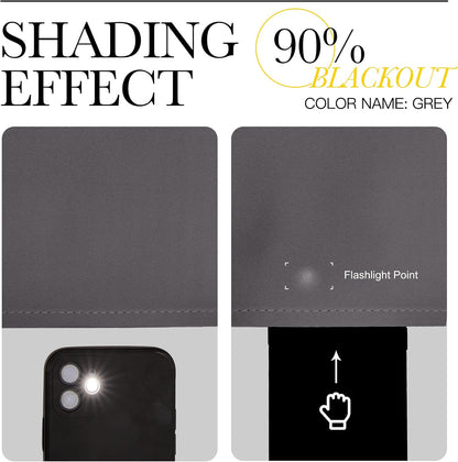 NICETOWN Blackout Curtains 2 Panels for Bedroom- Thermal Insulated Grommet Blackout Curtains 63 Inches Long for Living Room/Kitchen Rideaux occultants (2 Panels, W42 x L63 -Inch,Grey)