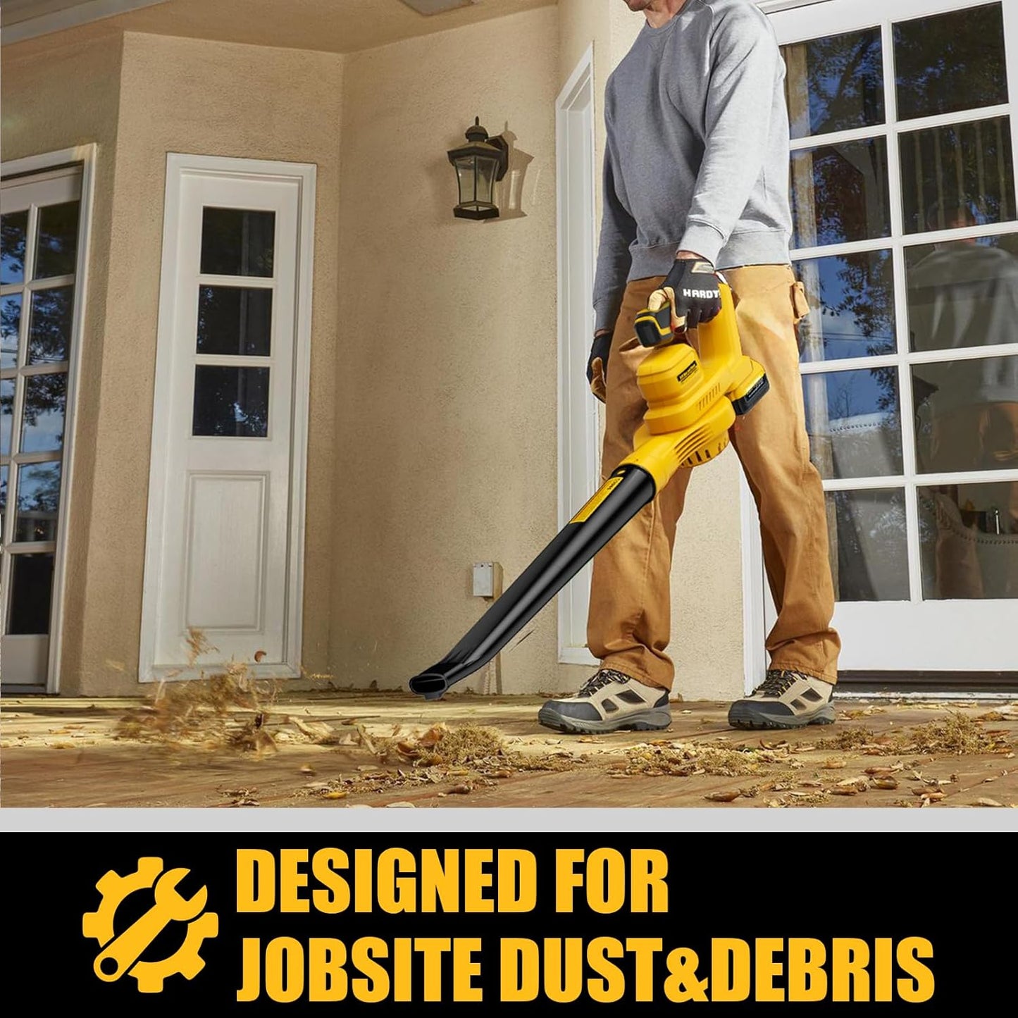 Nelhalt 20V Cordless Leaf Blower, Max 160 MPH Compatible with DeWALT 20V Max Battery, Compact and Lightweight Design, Electric Blower for Lawn Care, Yard, Tool Only