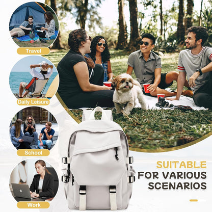 School Backpack for Women Men College High School Bags for Boys Girls Casual Daypack Laptop Backpack Waterproof Black Bookbag Travel Rucksack