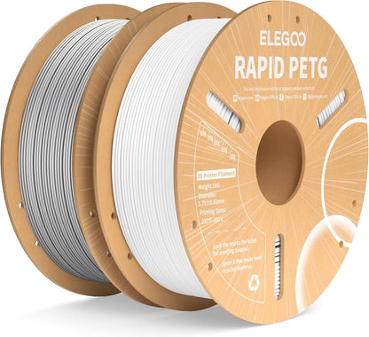 ELEGOO Rapid PETG Filament 1.75mm Black 1KG, 3D Printer Filament Max 600 mm/s High Speed Printing, Dimensional Accuracy +/- 0.02 mm Fit Most FDM Printer 1kg Cardboard Spool