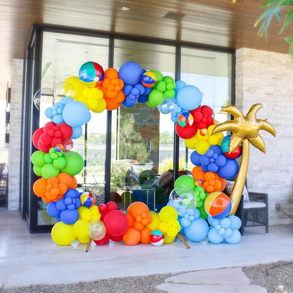 Gold Metallic Chrome Latex Balloon Arch Kit, 102PCS 18In 12In 10In 5In Arch Garland For Festival Picnic, Engagement, Wedding, Birthday Party, Gold Theme Anniversary Decoration With 33FT Ribbon