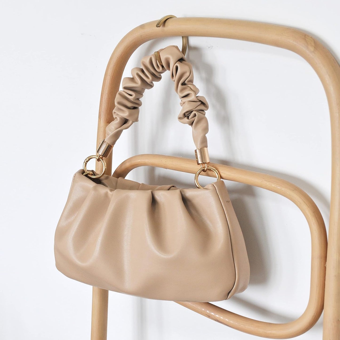 Cloud Pouch Bag Women Shoulder Handbag Soft Vegan Leather Vintage Hobo Chain Cross body Bag