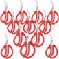 Gisafai 20 Pcs Kitchen Seafood Scissors for Crab Bulk,Leg Scissors Multifunctional Stainless Steel Shears Crab Leg Crackers Fish Shrimp Lobster Tools for Kitchen Seafood Peeling (Red)