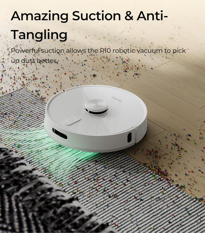Redkey R10 Robot Vacuum, 3-in-1 Vacuum Robot with Suction Station and Mop, LiDAR Navigation, Powerful 4000Pa Suction Power, 4L Dust Bag, 90 Days Hands-Free Cleaning, Ideal for Pet Hair Cleaning