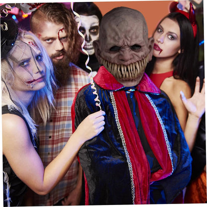 Scary Mask Silicone Sharp Teeth Realistic Masks for Adults Human Face Halloween
