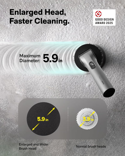 HOTO Flexi™ Electric Spin Scrubber, Bathroom Cleaner with Adjustable Angle