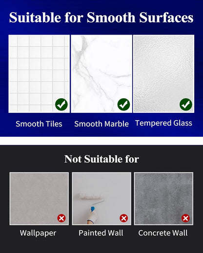 Kitsure Large Shower Caddy - 2 Pack Adhesive Shower Organizer, Drill-Free Shower Shelves for Inside Shower, Rustproof Bathroom Shelf Shower Shelf for Bathroom, Black