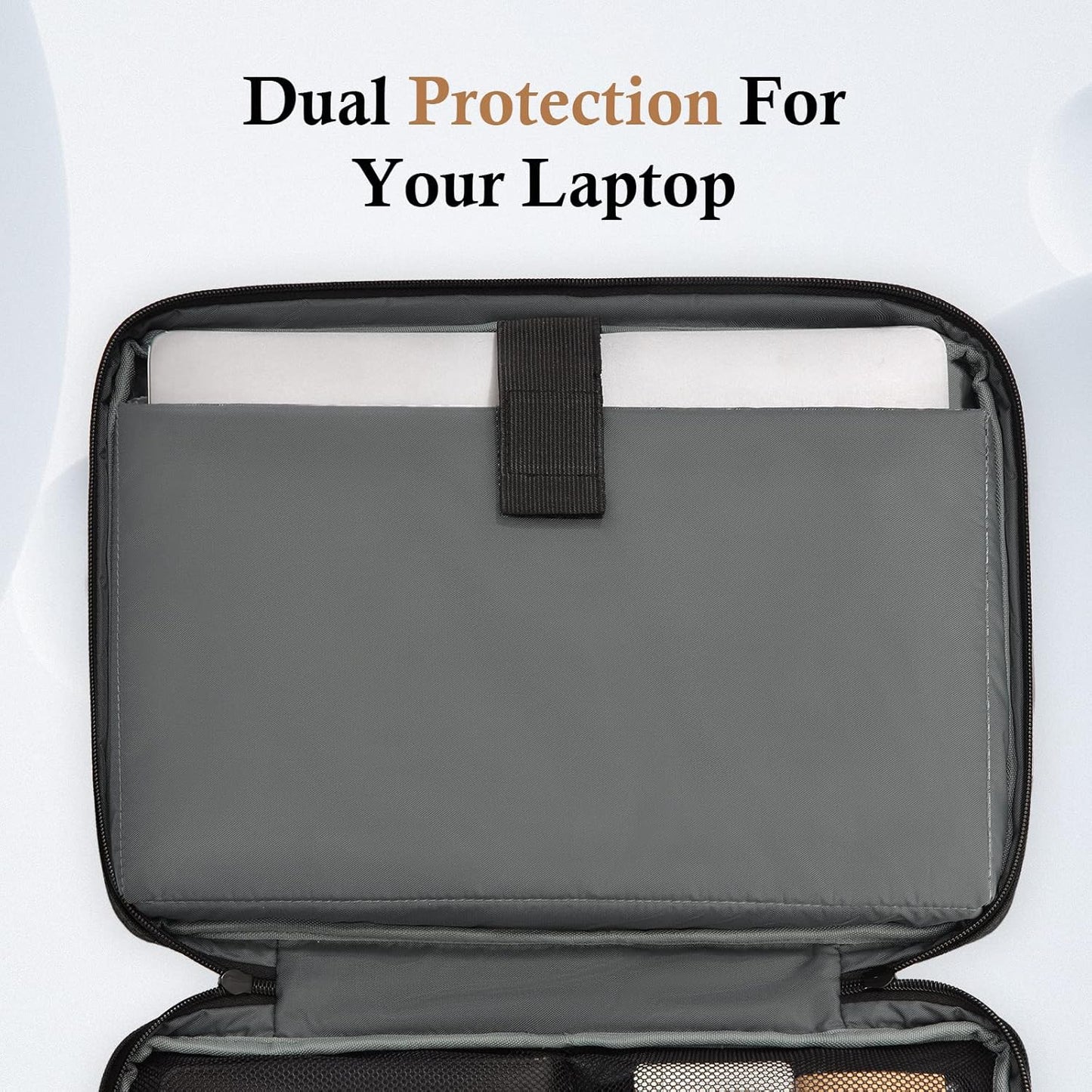 bagasin Laptop Sleeve Case, 15 15.6 16 inch TSA Laptop Sleeve Water Resistant with 4-Layer Protection, Computer Carrying Bag Compatible with MacBook, HP, Dell, Lenovo, Asus Notebook