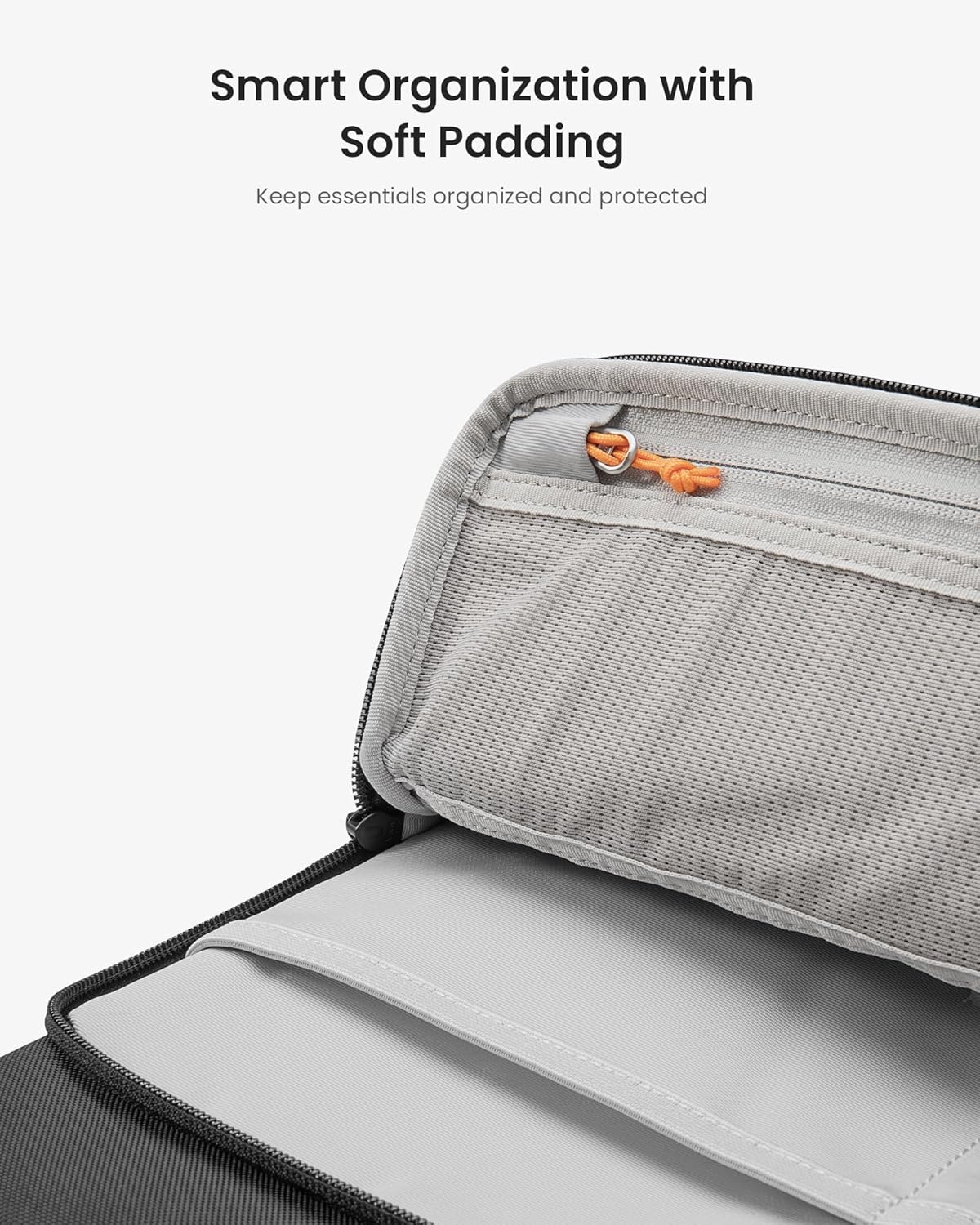 tomtoc DefenderAce-A03 360 Protective Laptop Shoulder Bag for 16-inch New MacBook Pro M4/M3/M2/M1 Pro/Max 2024-2019, Water-Resistant Well-Organized Accessory Sleeve Case with Handle