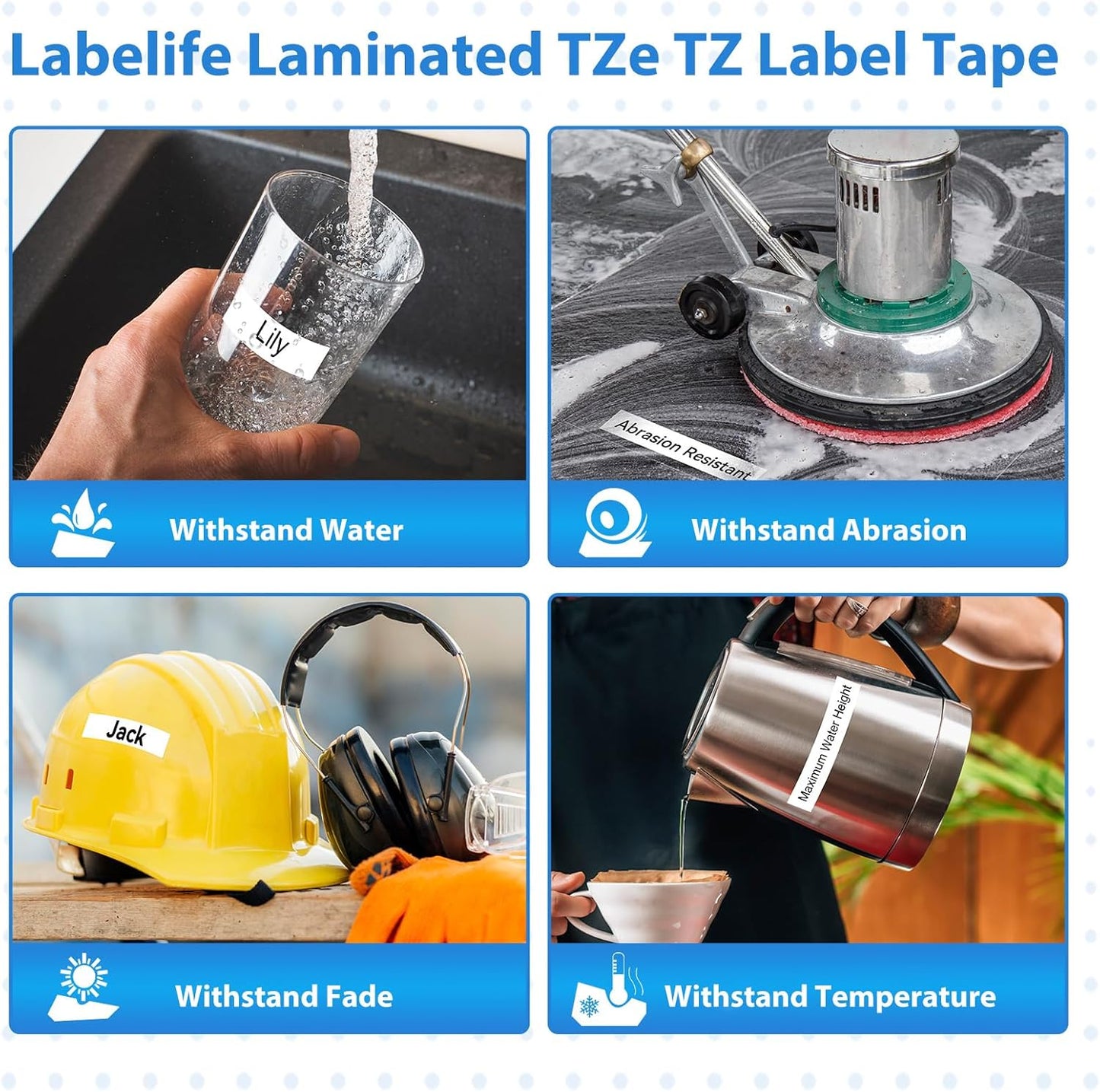 5 Pack Compatible with Brother Label Maker Tape P Touch TZe TZ Tape 12mm 0.47'' Laminated White TZe-231 TZ 231 Label Tape for Brother P-Touch PT-H110 PT-D210 PT-D600 PT-D400AD PT-1290
