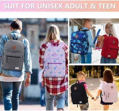 School Backpack for Kids,Lightweight Water Resistant Work Travel Backpack for Women Men Teens VONXURY