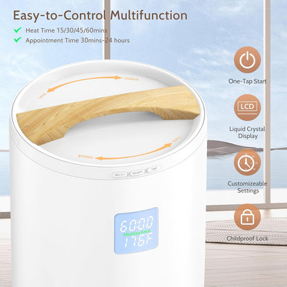 Keenray Towel Warmer Bucket, Large Towel Warmer for Bathroom with Timer, LED Display, Up to 24 Hours Delay Timer, Child Safety Lock, Towel Heater Fits Towels, Robes, Blankets, PJ's