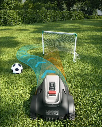 eufy E18 Robot Lawn Mower, Auto Mapping, Max 0.3 Acres, Vision Navigation Lawn Mower, Multi-Zone Management, Electric Robotic Lawnmower with AI Obstacle Avoidance, App Control, 18° Slope, 1-3" Cut Hei