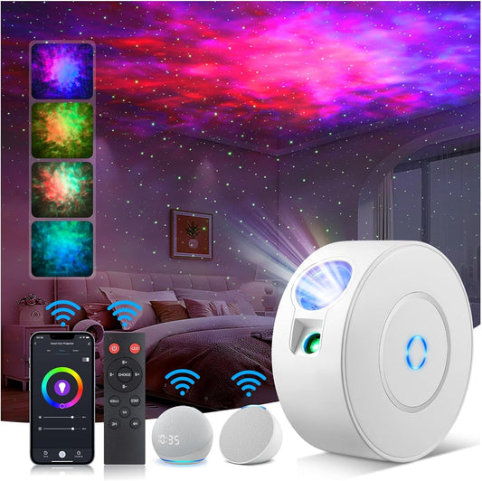 Star Projector Night Light with Smart App Control | Color-Changing Galaxy Light for Bedroom, Room Decor & Parties - PuriLite