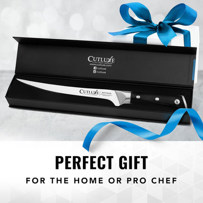 Cutluxe Fillet Knife for Fish & Meat – 7" Fish Knife for Filleting – High Carbon German Steel, Full Tang & Ergonomic Handle Design – Artisan Series