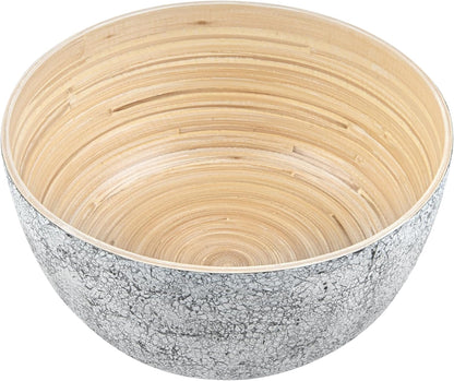 Restaurantware-Bambuddha 51 Ounce Extra Large Salad Bowl, 1 Heavy-Duty Round Salad Bowl - Sustainable, Reusable, Blue Bamboo Serving Dish, for Serving Salads, Fruits, and Appetizers