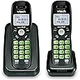 VTech 2 Handset DECT 6.0 Expandable Cordless Phone with Call Block, CS5219-2 (Silver & Black)