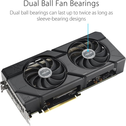 ASUS Prime Radeon™ RX 9060 XT 16GB GDDR6 OC Edition Graphics Card (PCIe 5.0, HDMI/DP 2.1, 2.5-Slot Design, axial-tech Fans, Dual Ball Fan Bearings, Dual BIOS, ASUS GPU Guard)