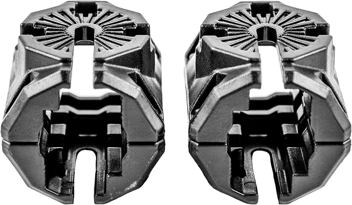 YakAttack MightyMount Duo Rail Adapter – 2 Pack | Fits Hobie H-Rail & 1” Square Tubing | Dual-Sided T-Bolt Mount for Rod Holders, Fish Finders, Track Accessories | Yak Attack USA-Made