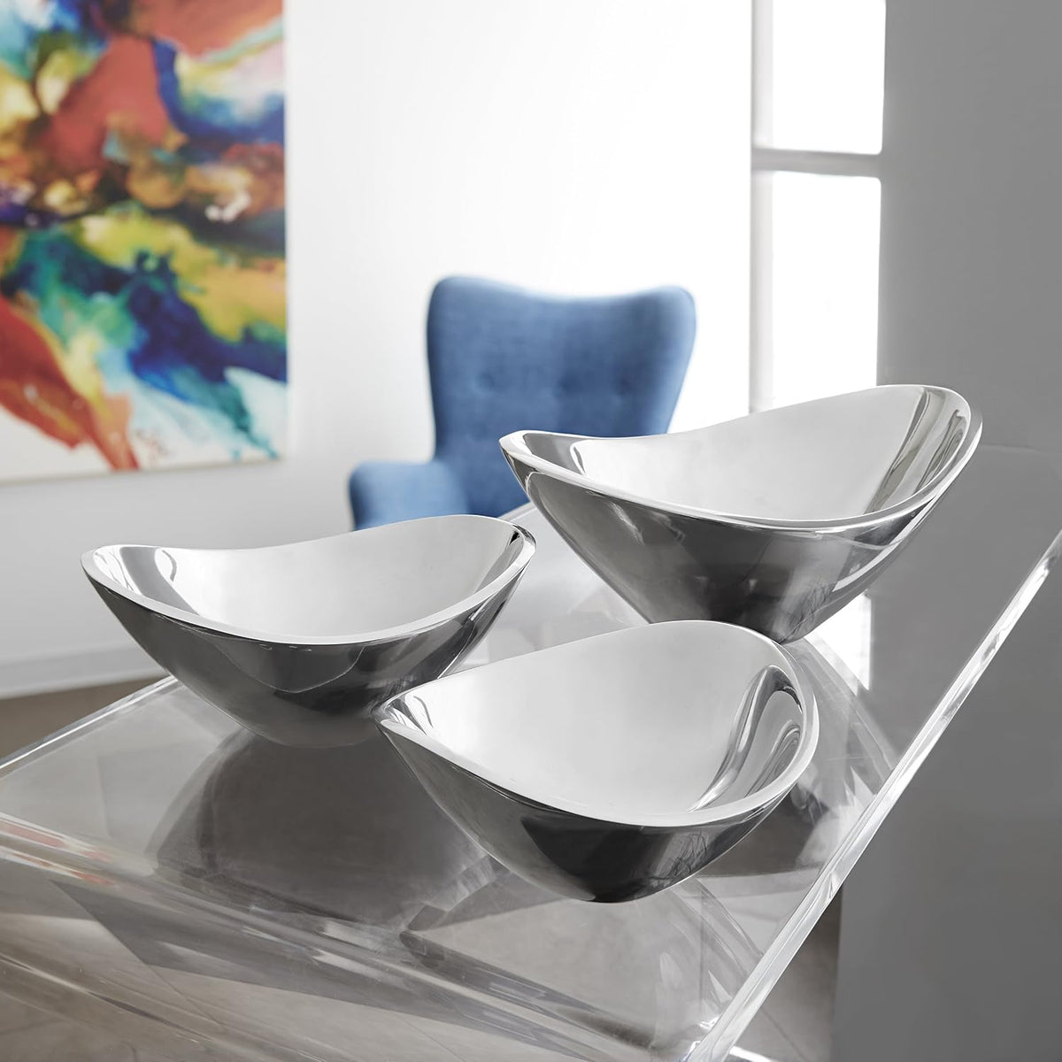 nambe Butterfly Bowl | for Hot and Cold Foods, Salads, Soups, Fruit | Made of Metal Alloy | Oven and Freezer Safe Serving Bowl for Entertaining, Decorative Centerpiece for Kitchen | Silver, 11-Inch