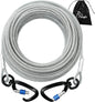 Furggis Dog Tie Out Cable,10/15/20/30/50FT Dog Run Cable for Yard and Camping Outdoor,Heavy Duty Dog Tether for Medium Large Dogs Chew Proof,1000lbs Break Strength,Reflective