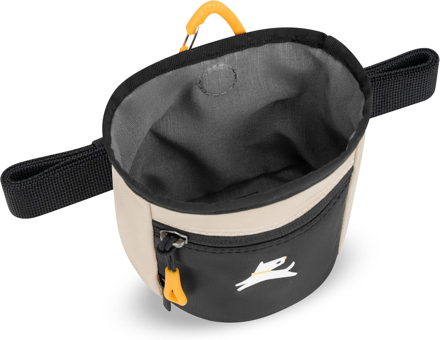 OllyDog Goodie Treat Bag, Dog Treat Pouch, Waist Belt Clip for Hands-Free Training, Magnetic Closure, Dog Training and Behavior Aids, Three Ways to Wear (Raven S'25)