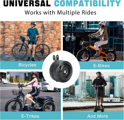 Waterproof Bike Alarm Horn w/Remote Controller - Eco-Friendly, USB Rechargeable, Anti-Theft & Vibration Alarm for e-Bike, MTB, Road Bikes, Scooters