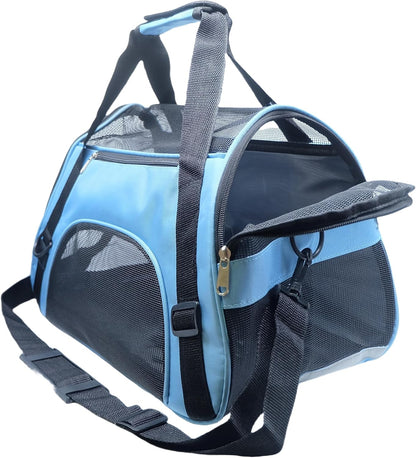 ZaneSun Cat Carrier,Soft-Sided Pet Travel Carrier for Cats,Dogs Puppy Comfort Portable Foldable Pet Bag Airline Approved (Small Rosered)
