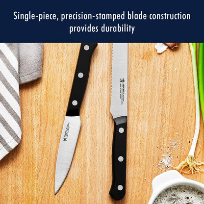 HENCKELS Solution Razor-Sharp 16-pc Self Sharpening Knife Block Set, Chef Knife, Bread Knife, Steak Knife, German Engineered Informed by 100+ Years of Mastery